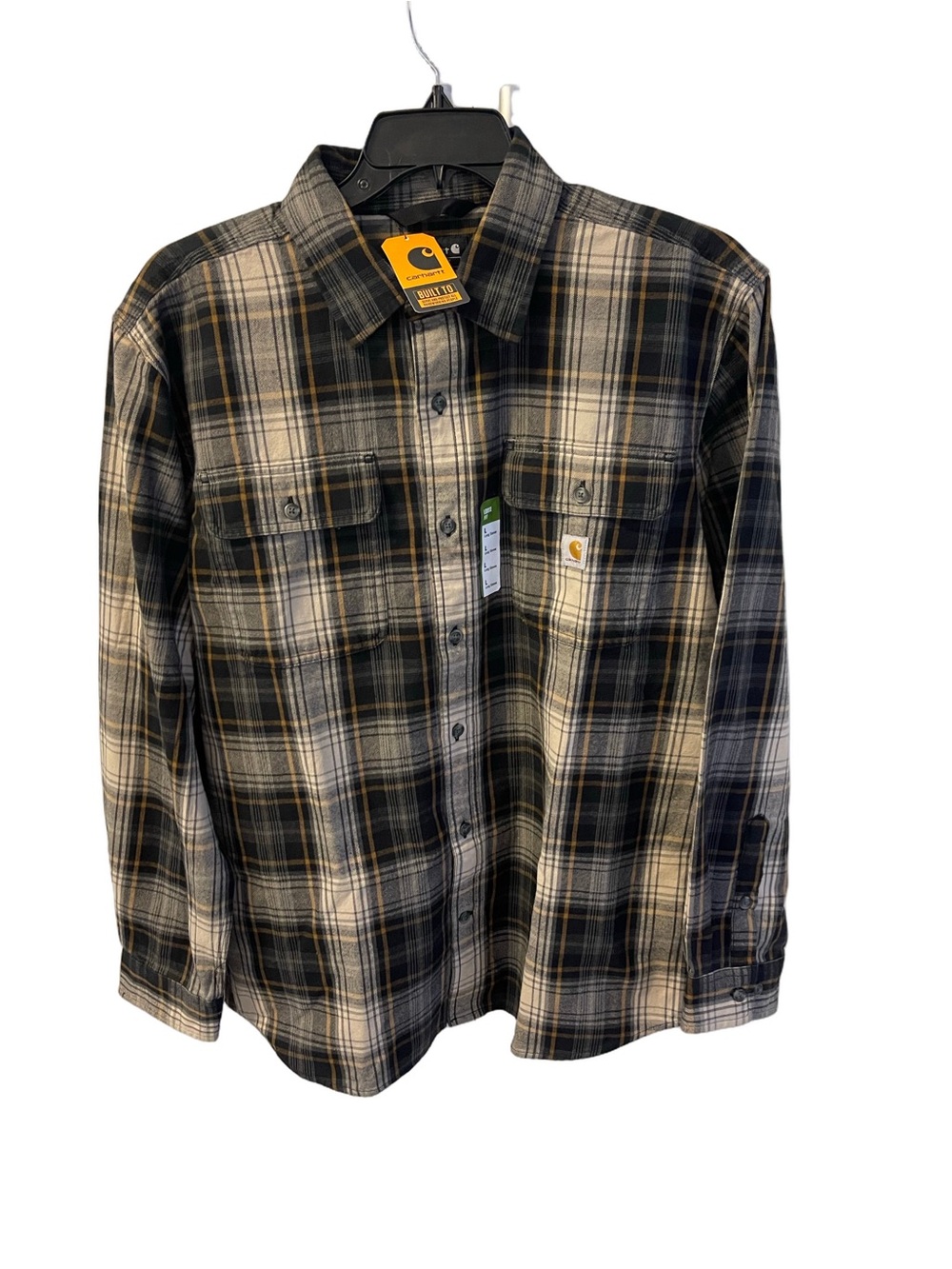 Carhartt Loose Fit Heavyweight Men's Plaid Flannel Shirt 100% Cotton NWT Sz L